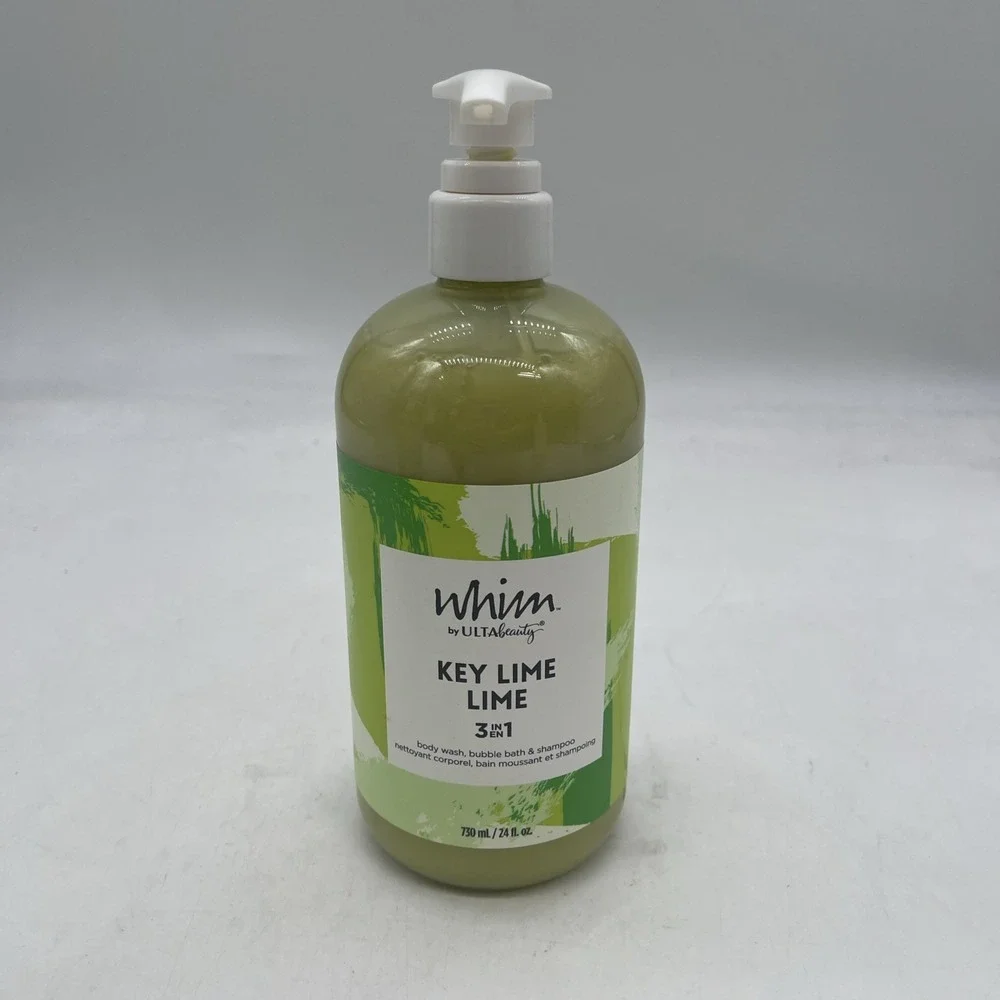 WHIM BY ULTA BEAUTY KEY LIME 3 IN 1 BODY WASH*BUBBLE BATH*& SHAMPOO 24 FL. OZ.